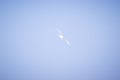 Seagull flying over the sea on a blue sky sunny day Royalty Free Stock Photo