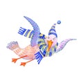 Seagull flying. Watercolor illustration. Royalty Free Stock Photo