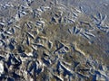 Seagull Footprints in Mud on Bottom of Receded River. Royalty Free Stock Photo