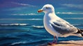 seagull illustration highquality image and ai generated Royalty Free Stock Photo