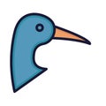 Seagull Isolated Vector icon that can be easily modified or edited Royalty Free Stock Photo