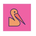 Seagull Isolated Vector icon that can be easily modified or edited Royalty Free Stock Photo