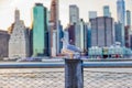 Seagull and the Manhattan panorama Royalty Free Stock Photo