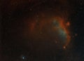 Seagull nebula (IC 2177) in space viewed in the HSO palette Royalty Free Stock Photo