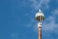 Seagull perched on a light post Royalty Free Stock Photo