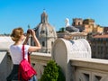 Seagull posing for pictures in the Roman Forum