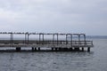 Seagull resting on the pier Royalty Free Stock Photo