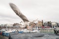 A seagull takes off in Ramsgate Royal Harbour