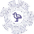 seagull vector icon. seagull editable stroke. seagull linear symbol for use on web and mobile apps, logo, print media. Thin line Royalty Free Stock Photo