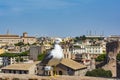 Seagull watching Rome. Bird in the Roman Forum, the historic city center, Roma, Italy. Royalty Free Stock Photo