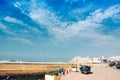 Seagulls over the old city of Essaouira in Morocco Royalty Free Stock Photo