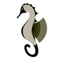 Seahorse flat illustration on white