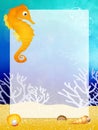 Seahorse with frame