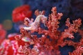 Seahorse Hippocampus swimming in aquarium tank Royalty Free Stock Photo