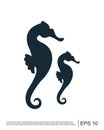 seahorse icon illustration