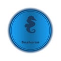 Seahorse icon, sign, illustration