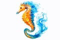 Seahorse isolated on white background. Clipping path included. Royalty Free Stock Photo