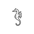 seahorse line icon. signs and symbols can be used for web, logo, mobile app, ui, ux