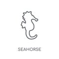 Seahorse linear icon. Modern outline Seahorse logo concept on wh Royalty Free Stock Photo