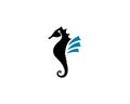 Seahorse logo template
