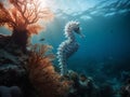 Seahorse Serenity: A Solitary Dancer in the Underwater Ballet