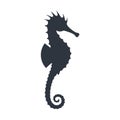 Seahorse black silhouette