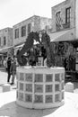 Seahorse statue fountain located at the Square of Jewish Martyrs in Rhodes