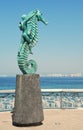 Seahorse statute on MalecÃÂ³n in Puerto Vallarta