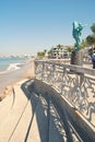 Seahorse statute on MalecÃÂ³n in Puerto Vallarta Royalty Free Stock Photo