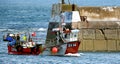 Seahouses, Northumberland, UK, August 2023. Crab and lobster fishing vessel.