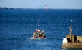 Seahouses, Northumberland, UK, August 2023. Crab and lobster fishing vessel.