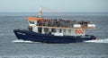 Seahouses, Northumberland, UK, August 2023. Farne island animal tour boat at sea.