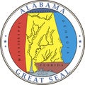 Seal of Alabama. America. USA