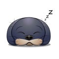 Seal animal sleep. Vector character design