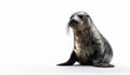 Seal aquatic mammal on isolated white background Royalty Free Stock Photo