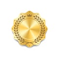 Seal award gold icon Blank medal Royalty Free Stock Photo