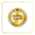 Seal award gold icon medal Royalty Free Stock Photo