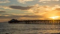 Seal Beach Pier Sunset Royalty Free Stock Photo