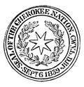 The seal of the Cherokee Nation, vintage illustration