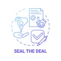 Seal deal concept icon Royalty Free Stock Photo