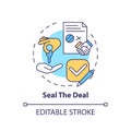 Seal deal concept icon Royalty Free Stock Photo