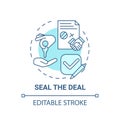 Seal deal concept icon Royalty Free Stock Photo