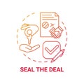 Seal deal concept icon Royalty Free Stock Photo