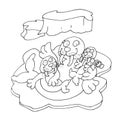 The seal and her children chine coloring for kids