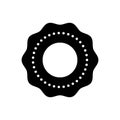 Black solid icon for Seal, cachet and mark