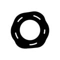 Black solid icon for Seal, wax and cachet Royalty Free Stock Photo