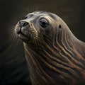 Sea Lion Close Up. Generative AI