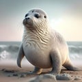 Sea Lion Full Body. Generative AI