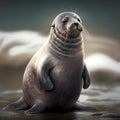 Sea Lion Full Body. Generative AI