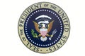 Seal of the President of the United States on display at the Ronald Reagan Presidential Library and Museum, Simi Valley, CA Royalty Free Stock Photo